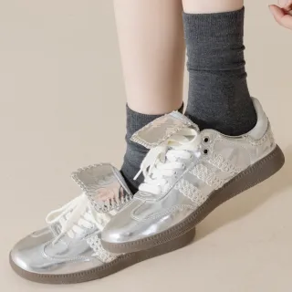 【NicoFun 愛定做】4雙 MIU系穿搭中筒襪 無骨縫頭襪 羅紋襪 針織襪 美拉德 棕色 咖啡(女襪22-24.5cm)