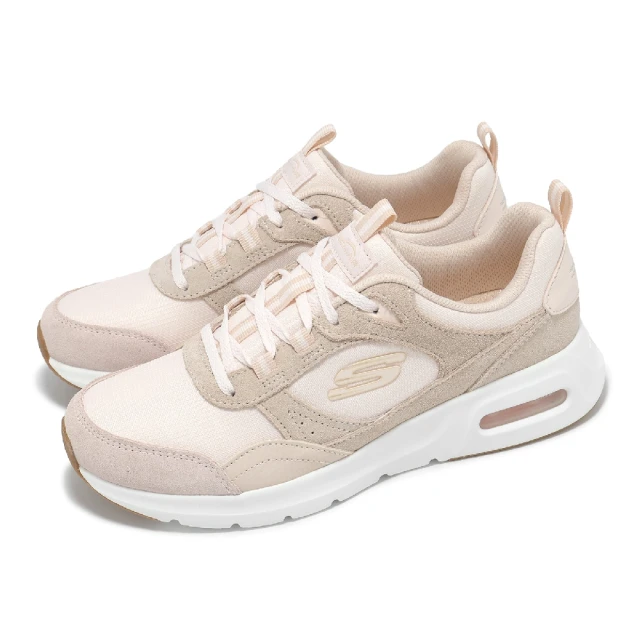 SKECHERS 休閒鞋 Skech-Air Court-Real Ease 女鞋 米白 奶茶 氣墊 運動鞋(150078-LTPK)