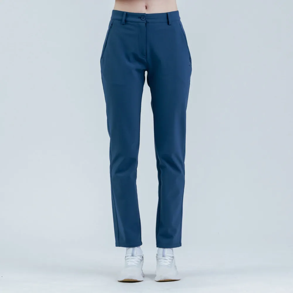 【Hilltop 山頂鳥】超潑水保暖彈性長褲 女款 藍｜PH31XFQ2ECE0