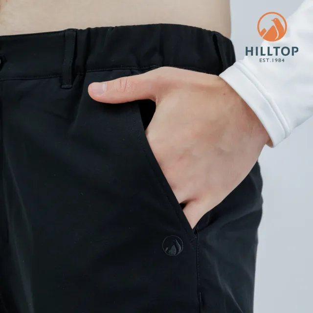 【Hilltop 山頂鳥】超潑水抗UV彈性長褲 男款 黑｜PH31XMO8ECA0