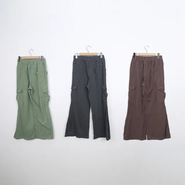 【Dailo】工裝大口袋長腿褲(綠 咖 灰/魅力商品)