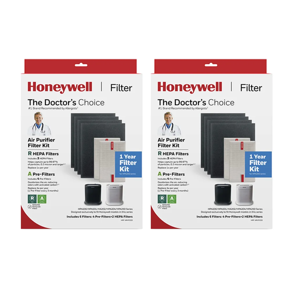 【美國Honeywell】兩年份耗材組(內含HRF-ARVP200 x2盒★適用HPA-200/HPA-202/HPA-5250WTWV1)