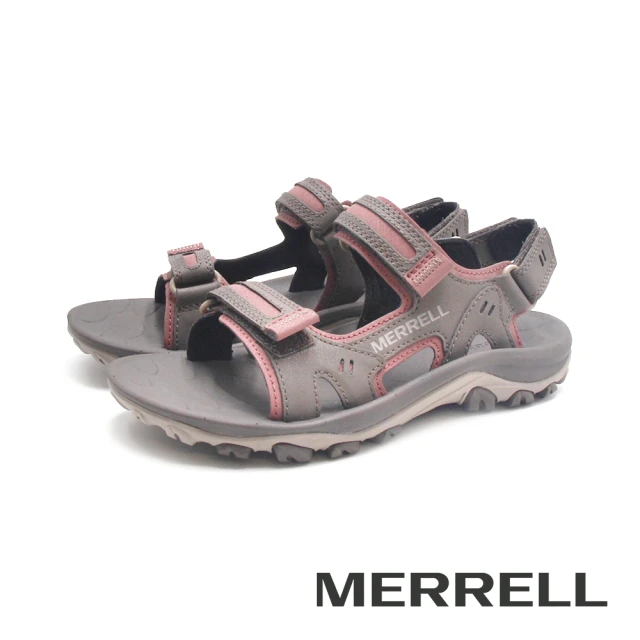 MERRELL 女 HUNTINGTON SPORT CONVERT運動機能防水涼鞋 女鞋(粉褐灰)