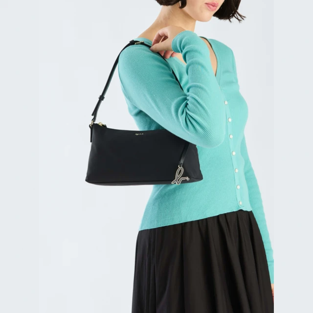 agnes b. Voyage 尼龍腰包(黑色) 推薦