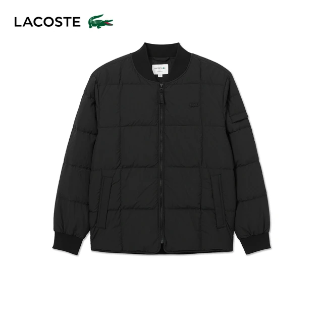 LACOSTE 男裝-車線大格紋鋪棉外套(草地綠)品牌優惠