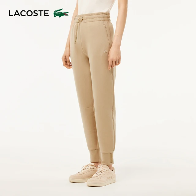 LACOSTE 女裝-縮口運動長褲(卡其色)