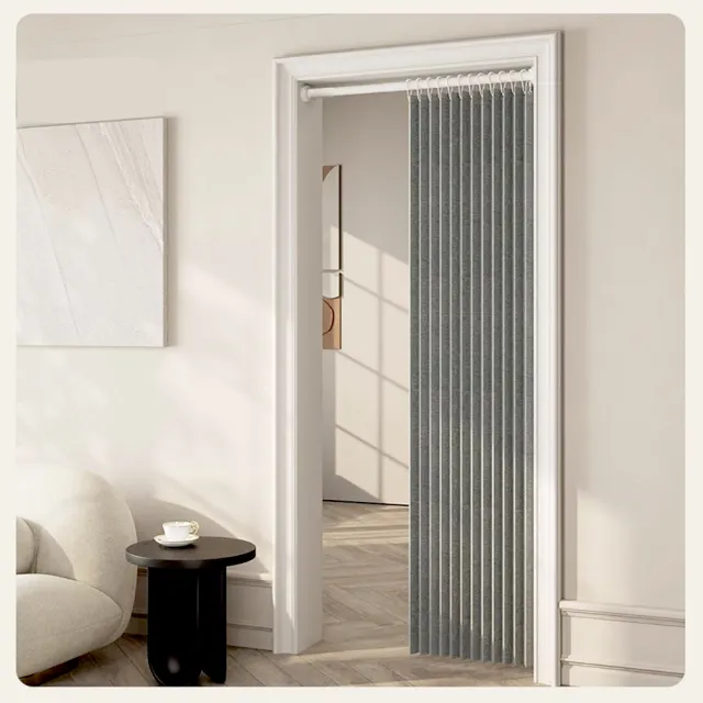 【PLUSIEURS】日式百折加寬空調簾 隔間簾 擋冷氣(寬190*高200公分*不含伸縮桿)