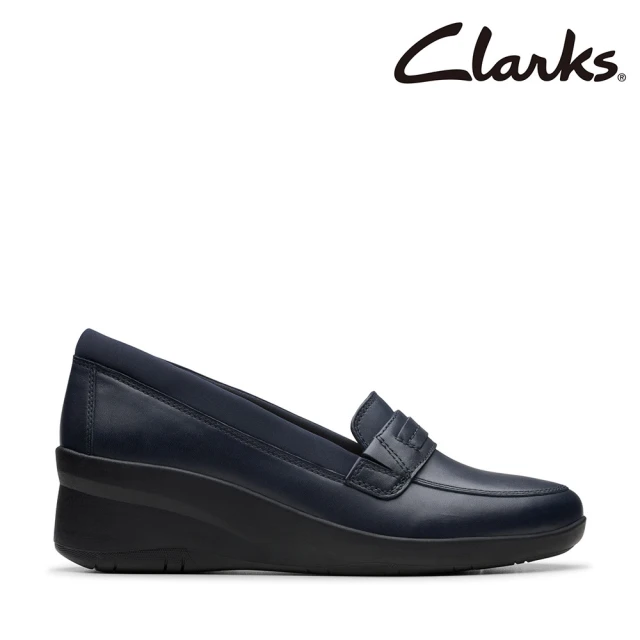 Clarks 女鞋 Suttyn Penny 輕鬆套入增高樂福楔型鞋(CLF80137D)