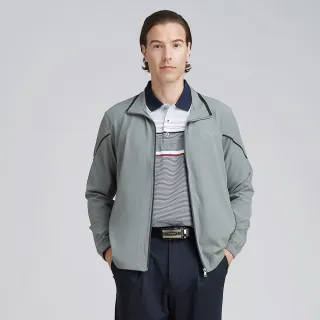【Emilio Valentino 范倫鐵諾】男  運動外套休閒彈性防風薄外套_鐵灰(66-4K8190)