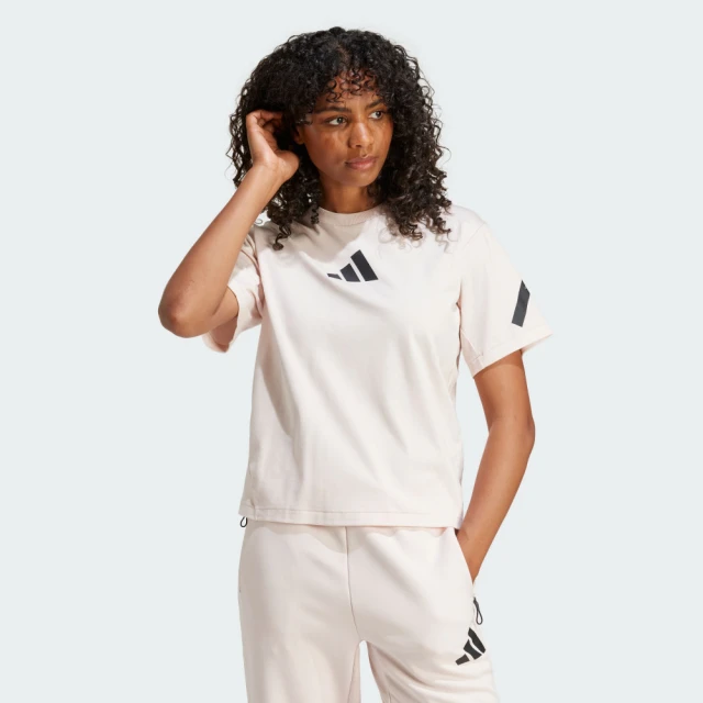 adidas 愛迪達 上衣 女款 短袖上衣 運動 W Z.N.E. TEE 粉 JF4781