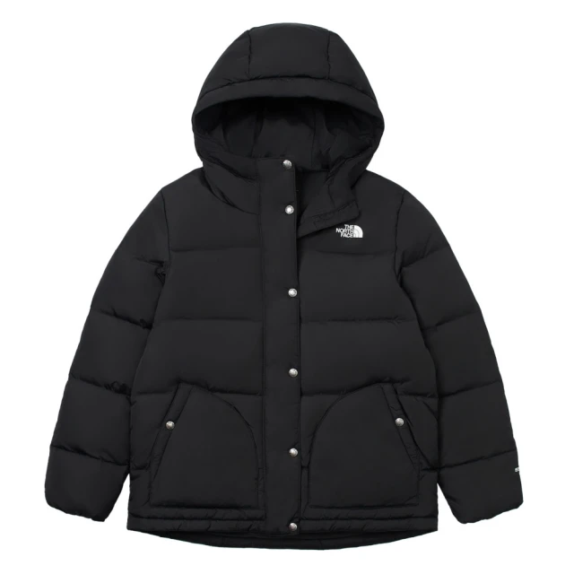 The North Face TNF 休閒 舒適保暖連帽羽絨外套 W PUFFY ALINE DOWN JACKET-AP 女 黑(NF0A8DMMJK3)