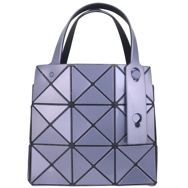 ISSEY MIYAKE 三宅一生 BAOBAO 方格3x3手提包(薰衣草紫色/小)