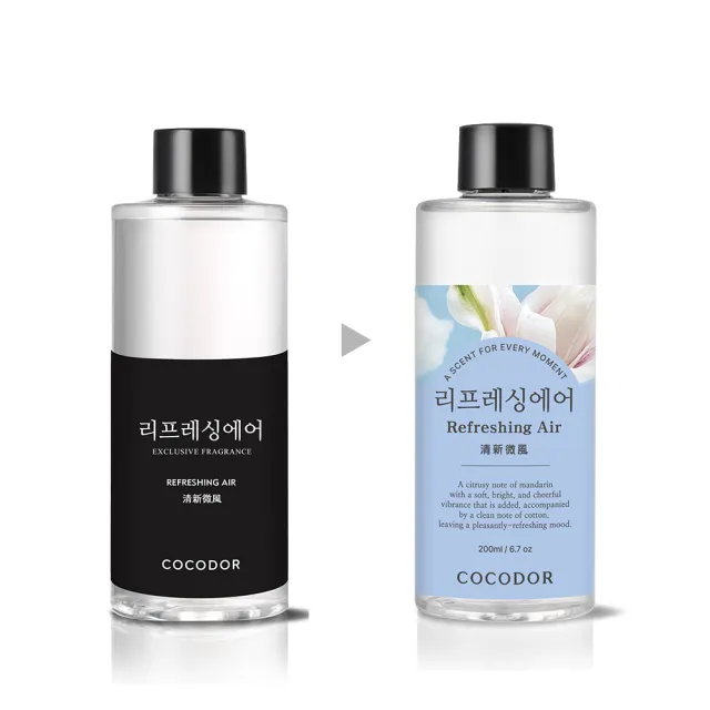 【cocodor】浮游花系列R擴香瓶200ml+擴香補充瓶200ml 2+1超值組(原廠直營)