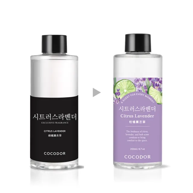 【cocodor】白標系列擴香瓶200ml+擴香補充瓶200ml(2+2超值組/原廠直營)