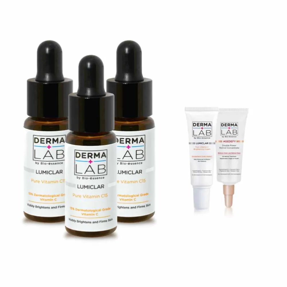 【DermaLab 德美醫研】15%純C肌光安瓶精華15ml(3入組)