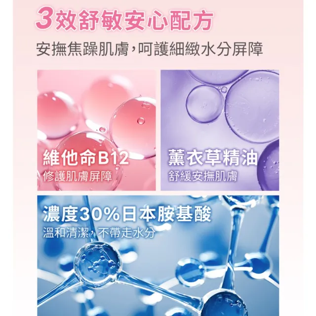 【DermaLab 德美醫研】洗面乳 維他命B12胺基酸水感潔顏露130ml(3入組)