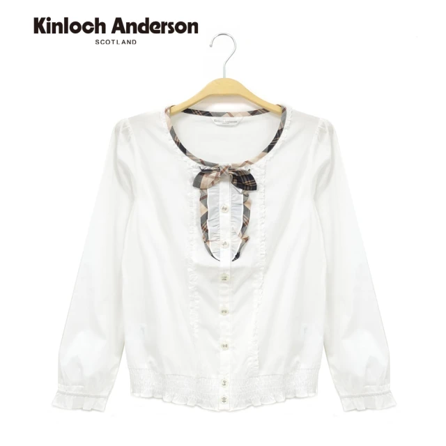 Kinloch Anderson 圓領荷葉長袖上衣 金安德森女裝(KA0475109)