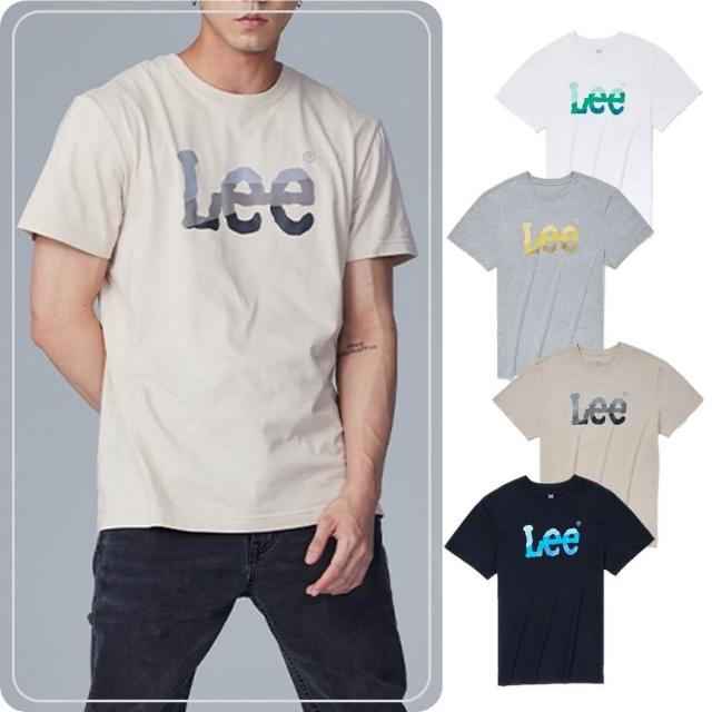 【Lee】出清品-男裝 短袖T恤 / 漸層撞色 大LOGO 共4色 舒適版型(LB302034)