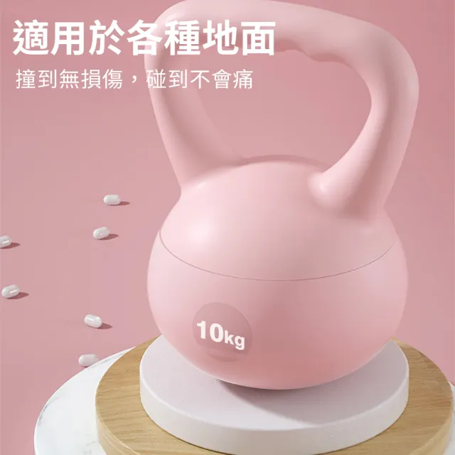【灰熊厲害】10KG軟壺鈴-波浪握把升級版 贈防滑露指手套一雙(軟式壺鈴 深蹲翹臀重訓 健身啞鈴)