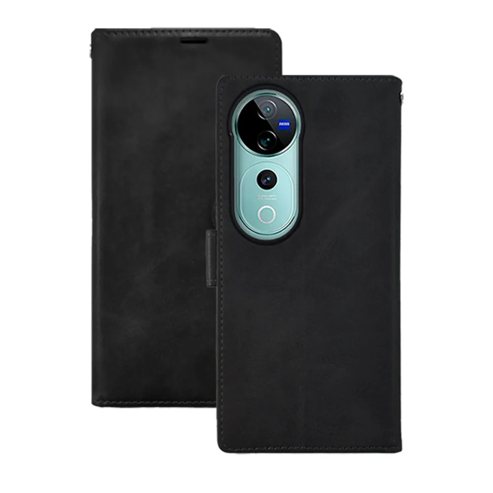 【阿柴好物】Vivo V40/V40 Pro 5G 仿小牛皮前扣磁吸皮套