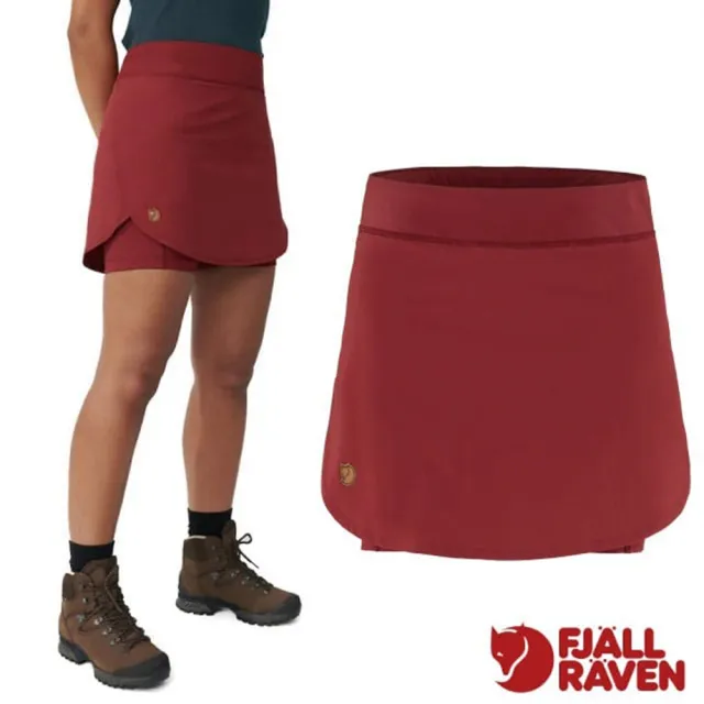 【Fjallraven】小狐狸 女 Abisko Midsummer Skort 彈性輕量休閒褲裙(84780-346 石榴紅)