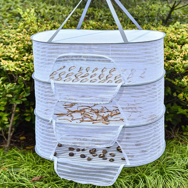 【Airy 輕質系】多功能封閉型拉鍊曬衣網 -三層(防蟲曬菜網 / 晾曬網 / 曬乾貨)
