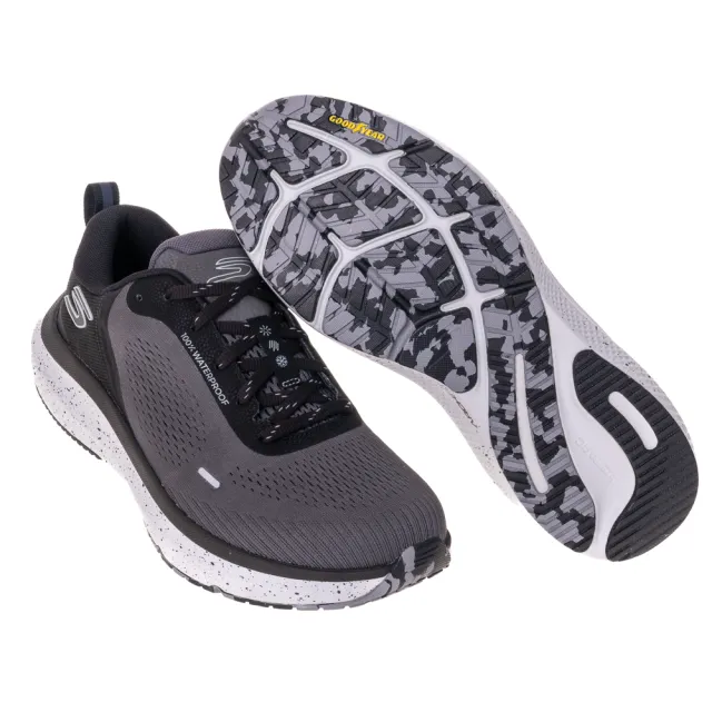 【SKECHERS】男鞋 慢跑系列 慢跑鞋 GO RUN PURE 4_WATER PROOF(246097BKGY)