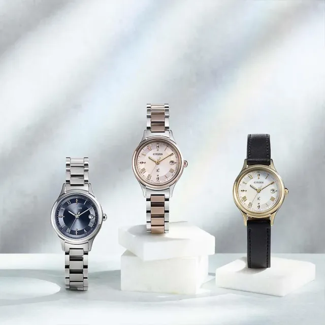 【CITIZEN 星辰】xC 光動能鈦金屬電波女錶-27mm(ES9496-64W)