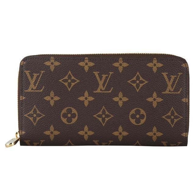 【Louis Vuitton 路易威登】M42616 經典Monogram花紋ZIPPY系列拉鍊長夾(咖啡)
