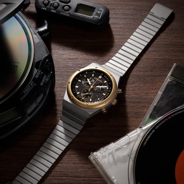 【CITIZEN 星辰】Chronograph 昭和金限定款 計時腕錶-38mm(AT2544-64E)