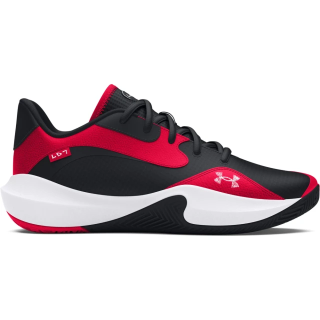 UNDER ARMOUR UA 男女同款 Lockdown 7 Low 籃球鞋_3027646-600(黑紅色)