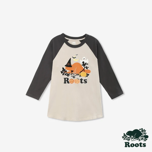 Roots Roots女裝- HALLOWEEN COOPER BASEBALL 長袖上衣(碳黑色)