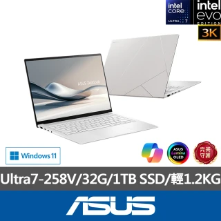 ASUS +24型螢幕組★14吋Ultra7輕薄AI筆電(ZenBook UX5406SA/Ultra7-258V/32G/1TB SSD/W11/3K OLED/EVO)