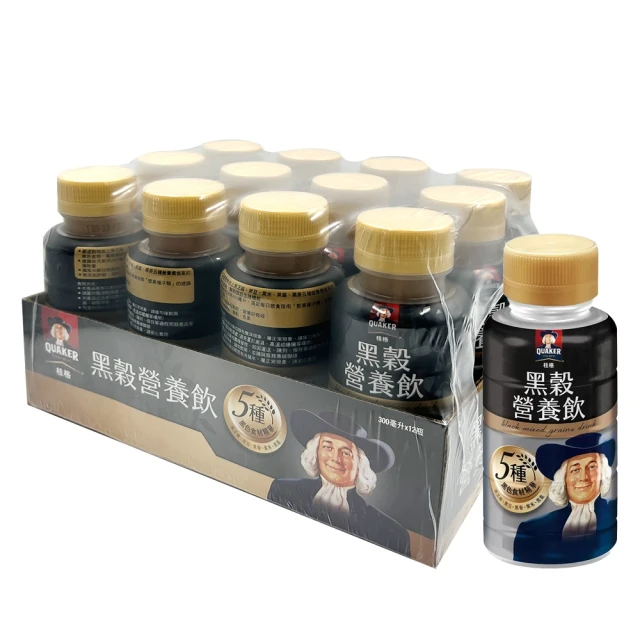 美式賣場 Quaker 桂格 黑穀營養飲(300ml x 12罐)