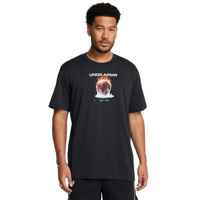 UNDER ARMOUR UA 男 HW FIRE ICE 籃球短袖T-Shirt_1387407-001(黑色)