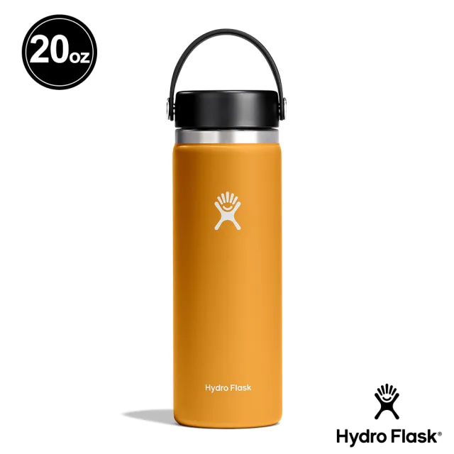 【Hydro Flask】20oz/592ml 寬口 提環 保溫瓶 多色可選(高保冰  無毒 美國品牌 食安 防滑塗層 大口徑)