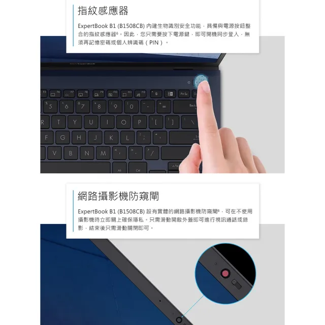 【ASUS 華碩】15.6吋i7商用筆電(B1508CBA_T-0221A1255U/i7-1255U/8G/512G/W11P)