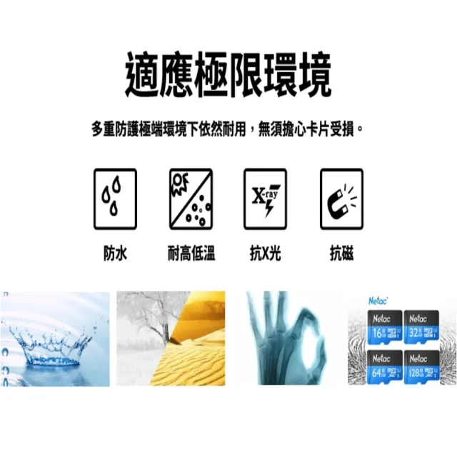 Netac 32GB P500 MicroSDXC C10 U1 記憶卡(附SD轉卡  原廠5年保固)