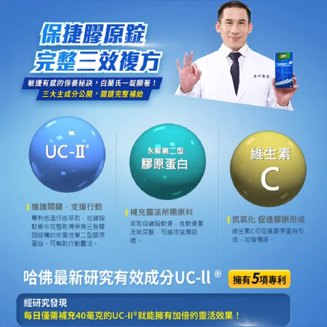 【白蘭氏】官方直營 保捷膠原錠(10錠 UC2 第二型膠原蛋白 靈活保養、行動有力吳凱文醫師推薦)