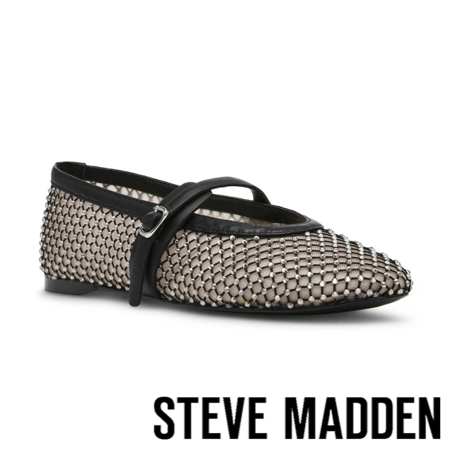 steve madden REJOICE-MR 鑽面透膚瑪莉珍鞋(黑色)