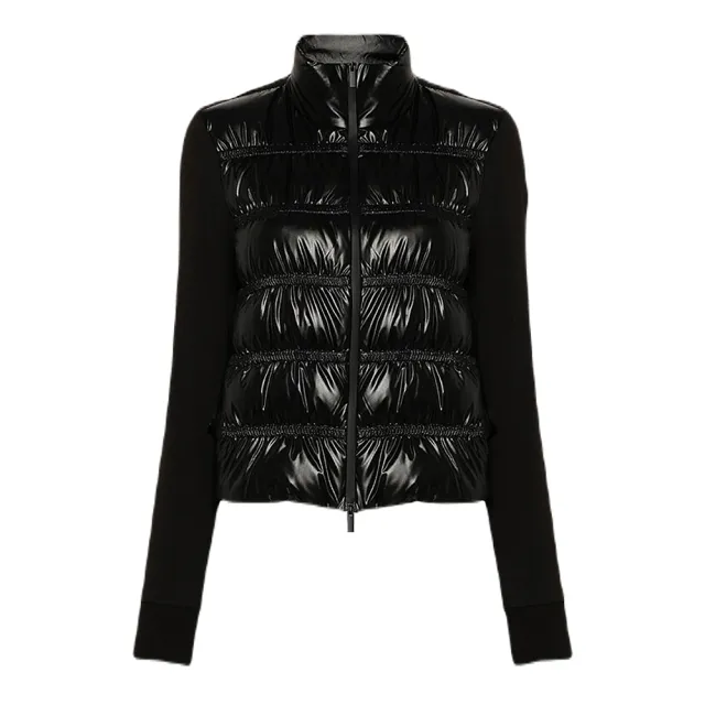 【MONCLER】女款 前襟羽絨拼接外套-黑色(1號USA-S、2號USA-M、3號USA-L、4號USA-XL)