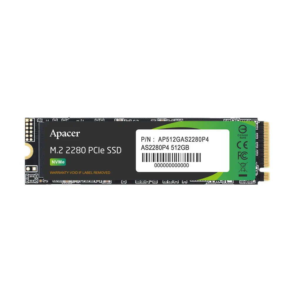 【Apacer 宇瞻】AS2280P4 512GB M.2 PCIe Gen3x4 內接式固態硬碟