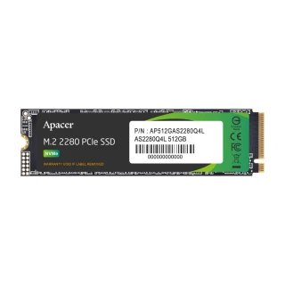 【Apacer 宇瞻】AS2280Q4L 512GB M.2 PCIe Gen4x4 內接式固態硬碟