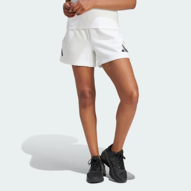 【adidas 愛迪達】短褲 女款 運動褲 W Z.N.E.  SHORT 白 JJ4678