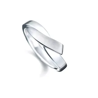 【彩糖鑽工坊】925純銀 銀戒 中性戒(Fragille 愛情心語 系列)