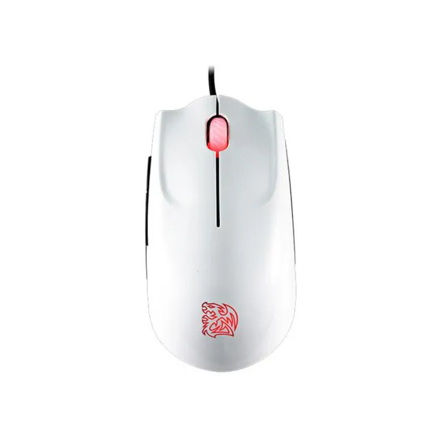 【Thermaltake 曜越】聖武士 SAPHIRA 電競滑鼠 3500DPI 亮面烤漆 砝碼配重 白 紅 黃(MO-SPH008DTX)