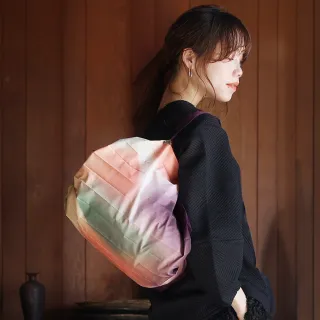 【SHUPATTO】官方直營燈籠型海外限定遠山之望系列秒收環保啪啪包-中(多色/環保袋/秒收包)