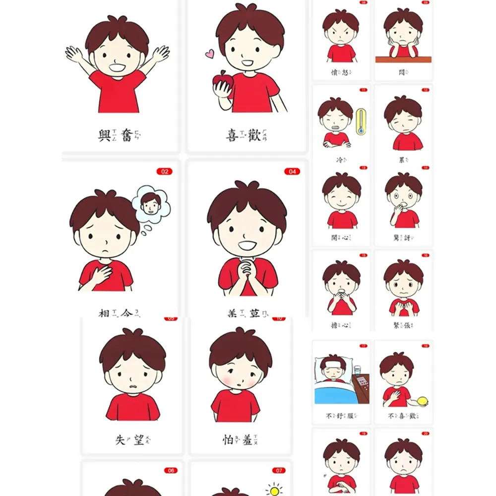 子玄】繁體注音款情緒卡20張情緒訓練卡片(自閉症訓練卡片ABA教具語言發育遲緩情緒) - momo購物網- 好評推薦-2026年1月