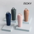 【WOKY 沃廚】二代渾圓杯 雙層陶瓷款750ml-附矽膠粗吸管(隨行杯/吸管杯/保溫杯/保溫瓶)
