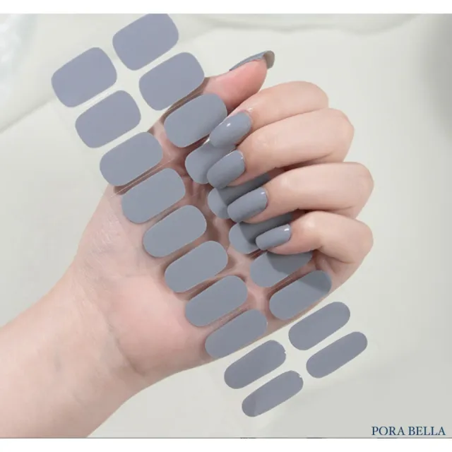 【Porabella】ins風美甲貼片 暗灰色美甲貼 指甲貼 穿戴甲 假指甲指甲片 凝膠貼片 韓版光療美甲 免照燈